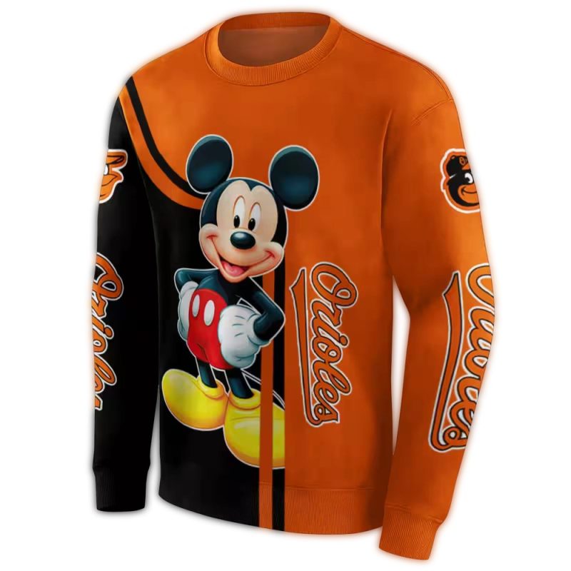 Baltimore Orioles Mickey Mouse AOP Sweatshirt 1