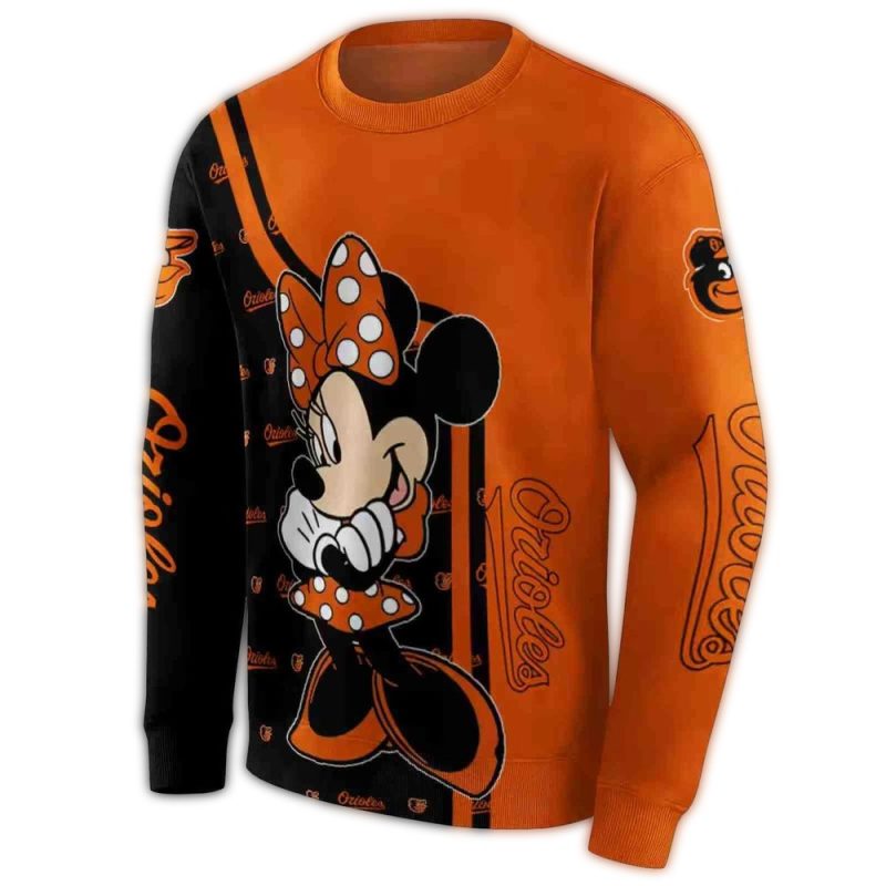 Baltimore Orioles Minnie Mouse AOP Sweatshirt 1