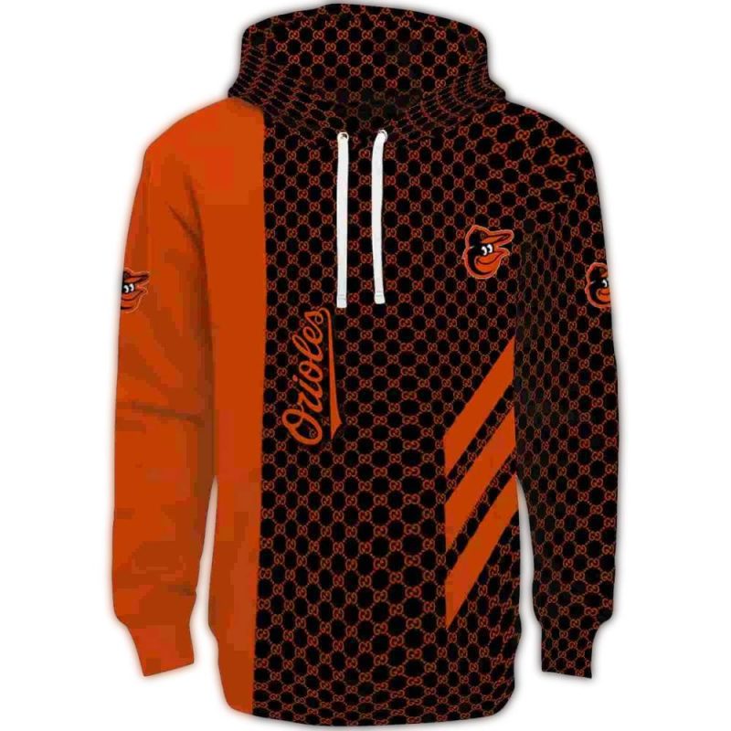 Baltimore Orioles Monogram Pattern GC AOP Hoodie 1