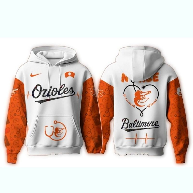 Baltimore Orioles Nurses Game AOP Hoodie 1