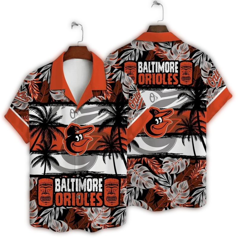 Baltimore Orioles Palm Sunset Hawaiian Shirt 1