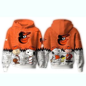 Baltimore Orioles Peanuts Graphic Print Hoodie For Fans