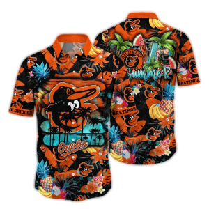 Baltimore Orioles Pineapple Floral Hawaiian Shirt For Beach Days