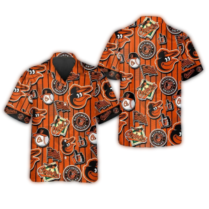 Baltimore Orioles Pinstripe Hawaiian Shirt For Stylish Fans