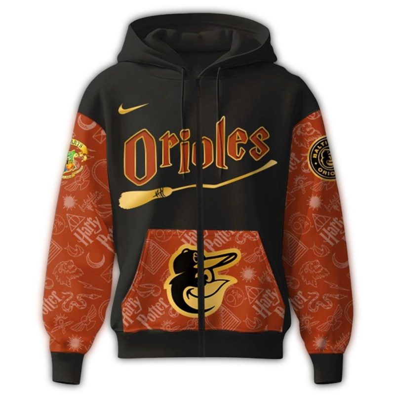 Baltimore Orioles Potter Night Game AOP Hoodie 1