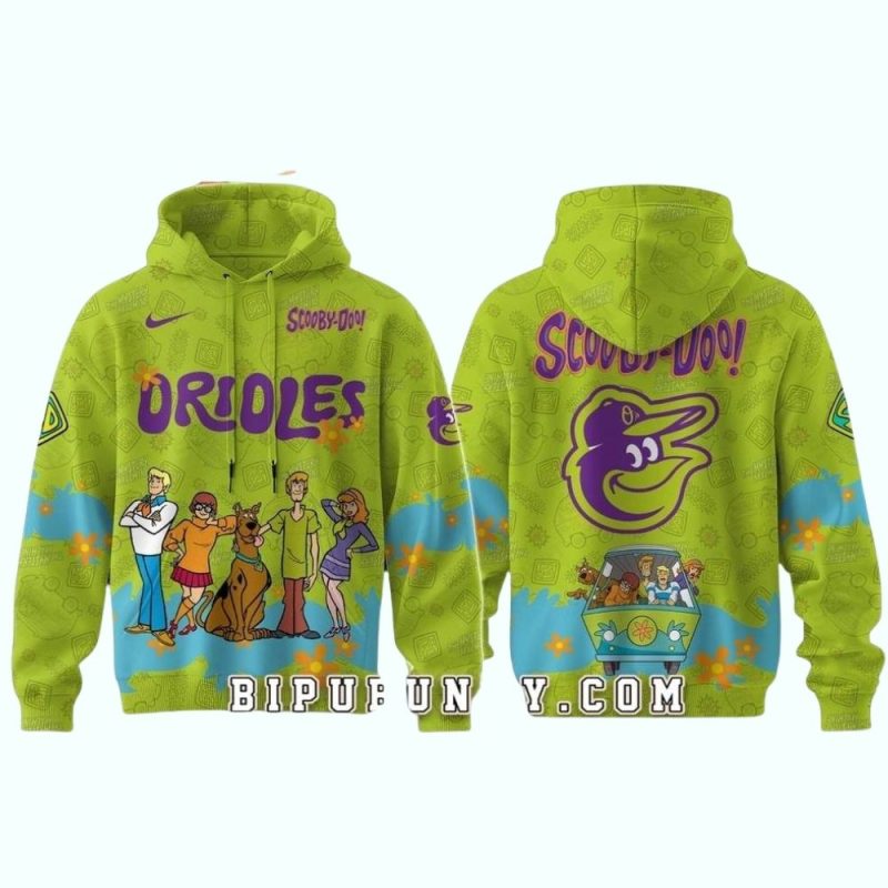 Baltimore Orioles Scooby Doo AOP Hoodie 1