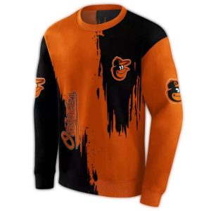 Baltimore Orioles All Over Print Splatter Effect Sweatshirt