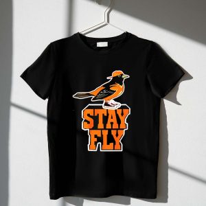 Baltimore Orioles Stay Fly Bird T-Shirt With Sneakers And Cap Design