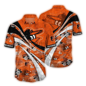 Baltimore Orioles Sunset Striker Hawaiian Shirt For Fans And Beachwear