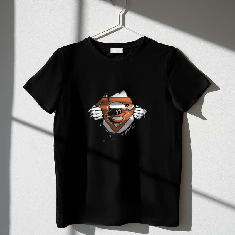 Baltimore Orioles Superman Logo Crossover T Shirt t shirt 1 1