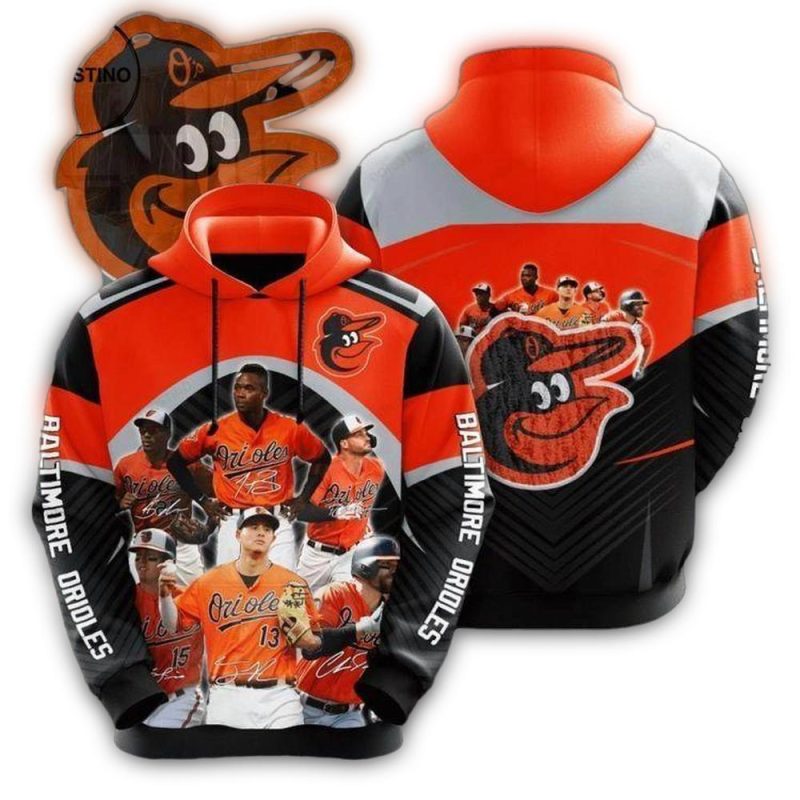 Baltimore Orioles Team Players Signature AOP Hoodie 1