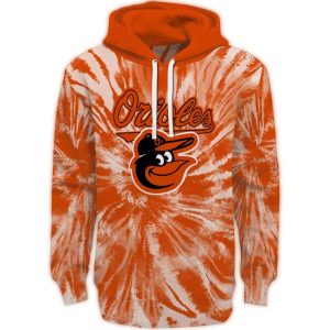 Baltimore Orioles Tie Dye Hoodie - All Over Print Design For Fans