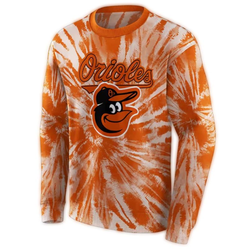 Baltimore Orioles Tie Dye Pattern AOP Sweatshirt 1