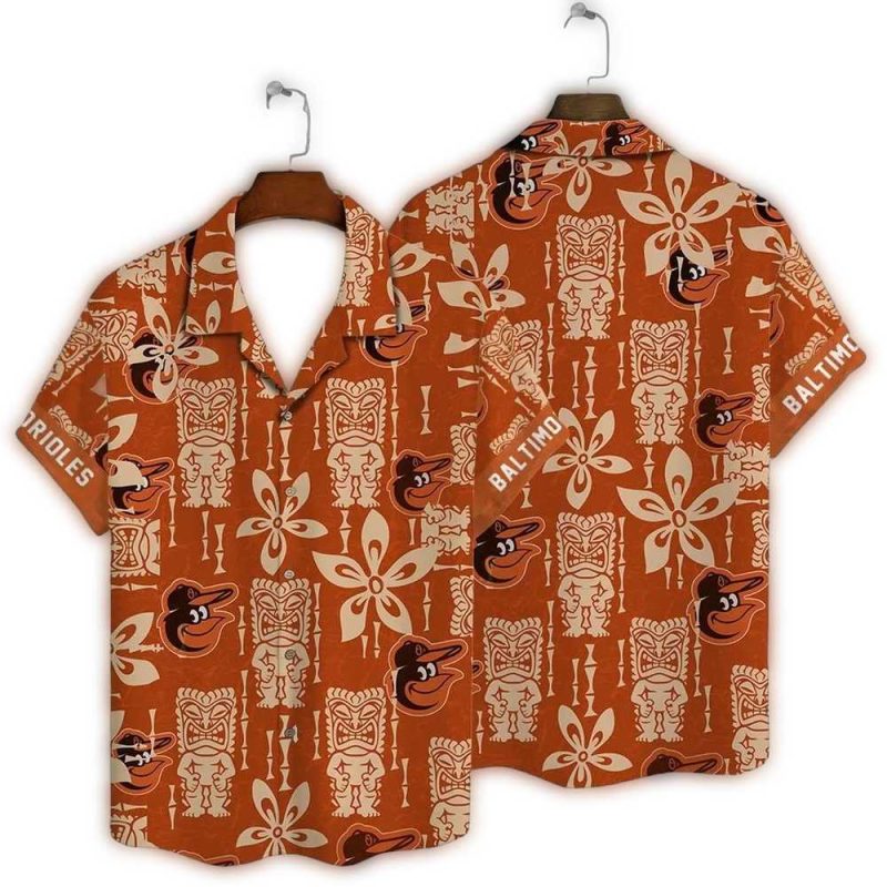 Baltimore Orioles Tiki Islander Hawaiian Shirt 1