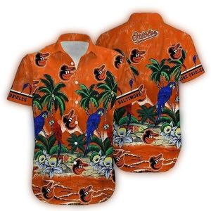 Baltimore Orioles Tropical Parrots Summer Hawaiian Shirt For Fans
