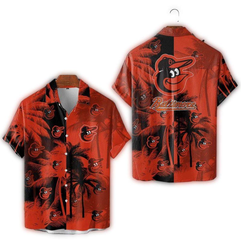 Baltimore Orioles Tropical Sunset Hawaiian Shirt 1