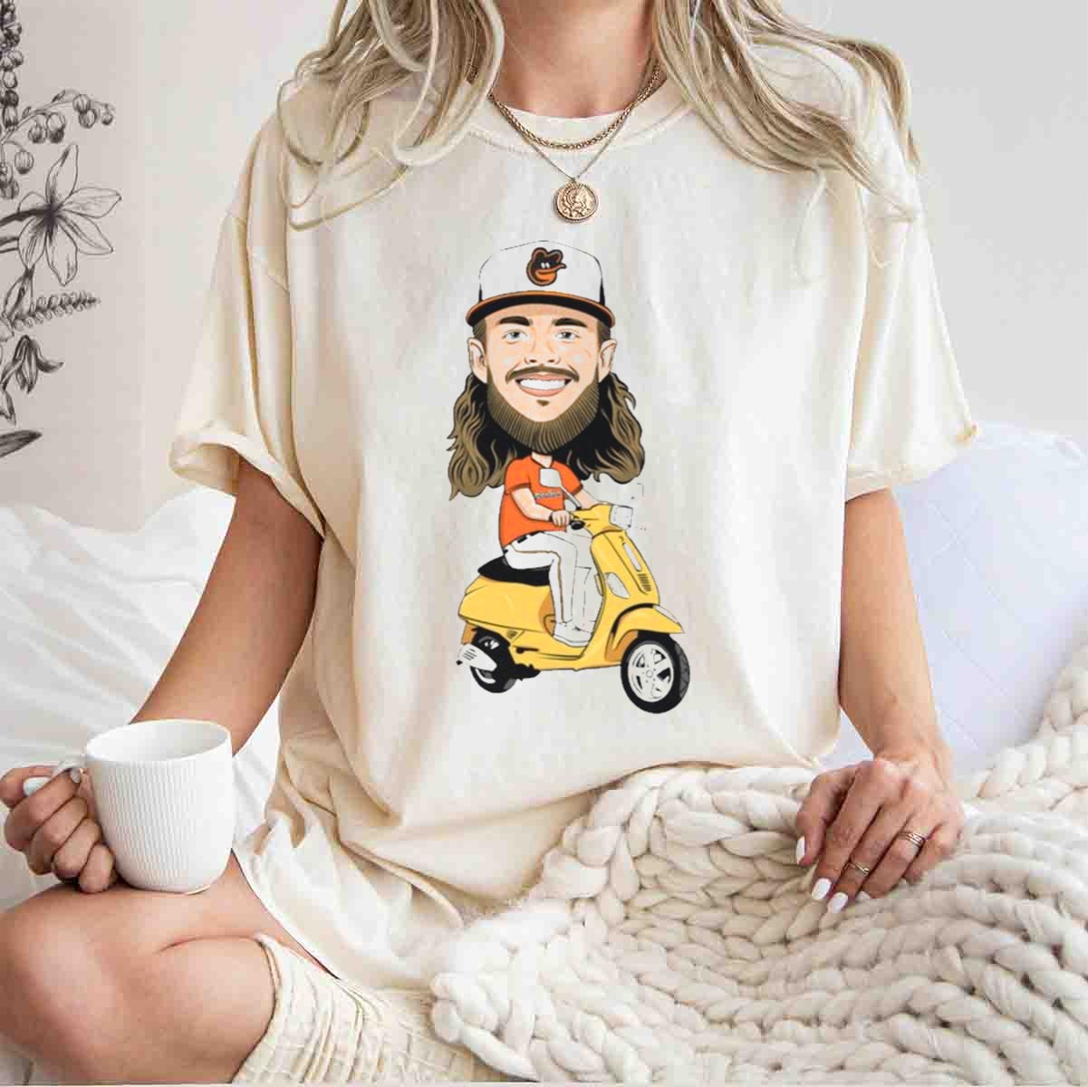 Baltimore Orioles Vespi Riding a Vespa Scooter T Shirt t shirt 1 1