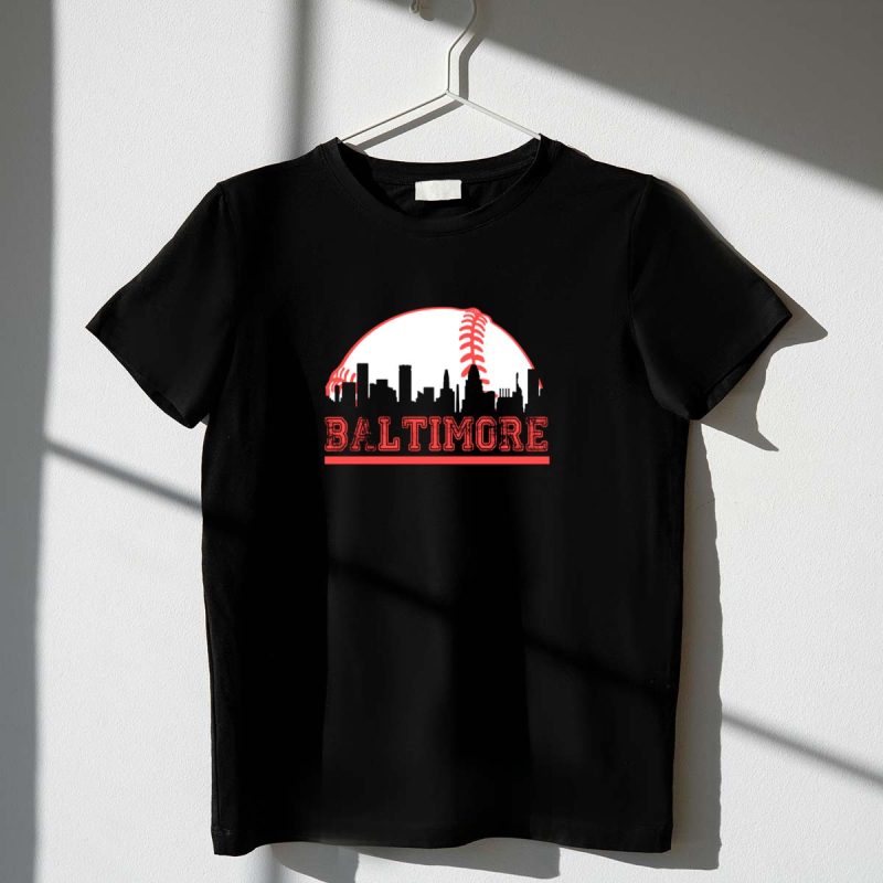 Baltimore Skyline Baseball Club Orioles T Shirt t shirt 1 1