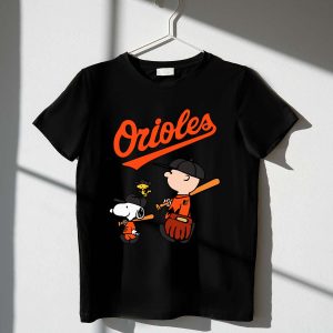 Baltimore Orioles Snoopy Let'S Play Baseball T-Shirt For Fans
