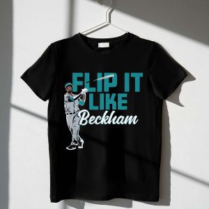 Seattle Mariners Baseball T-Shirt - Flip It Like Beckham Design