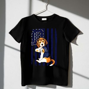 Detroit Tigers Beagle Puppy Love Mom Stripes T-Shirt For Pet Lovers