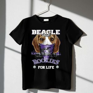 Beagle Love And Colorado Rockies Baseball T-Shirt For Fans