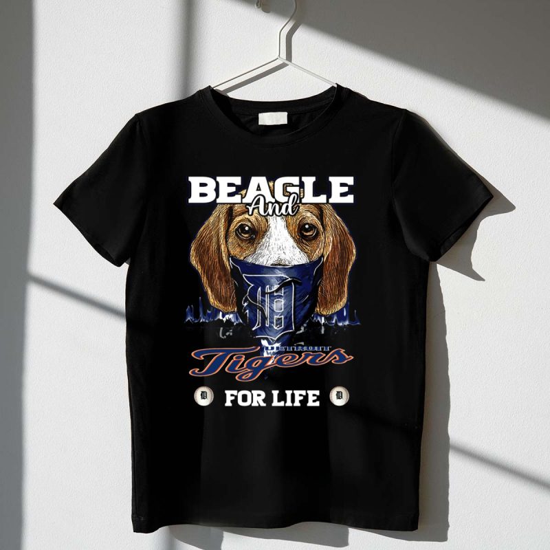 Beagle and Detroit Tigers for Life T Shirt t shirt 1 1