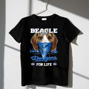 Beagle And Dodgers For Life Los Angeles T-Shirt - Perfect Fan Apparel
