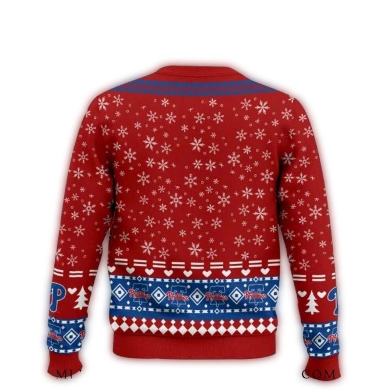 Bryce Harper Believe Philadelphia Phillies Ugly Christmas Sweater - Image 2
