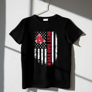 Boston Red Sox Dad T-Shirt with American Flag Design - Perfect Gift