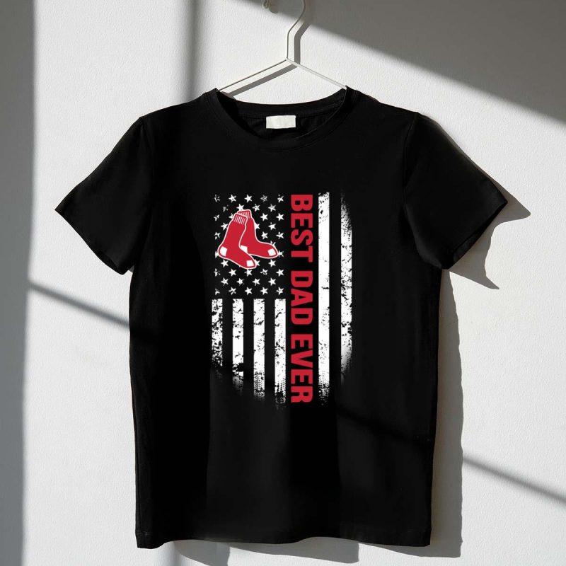 Boston Red Sox Dad T-Shirt with American Flag Design - Perfect Gift