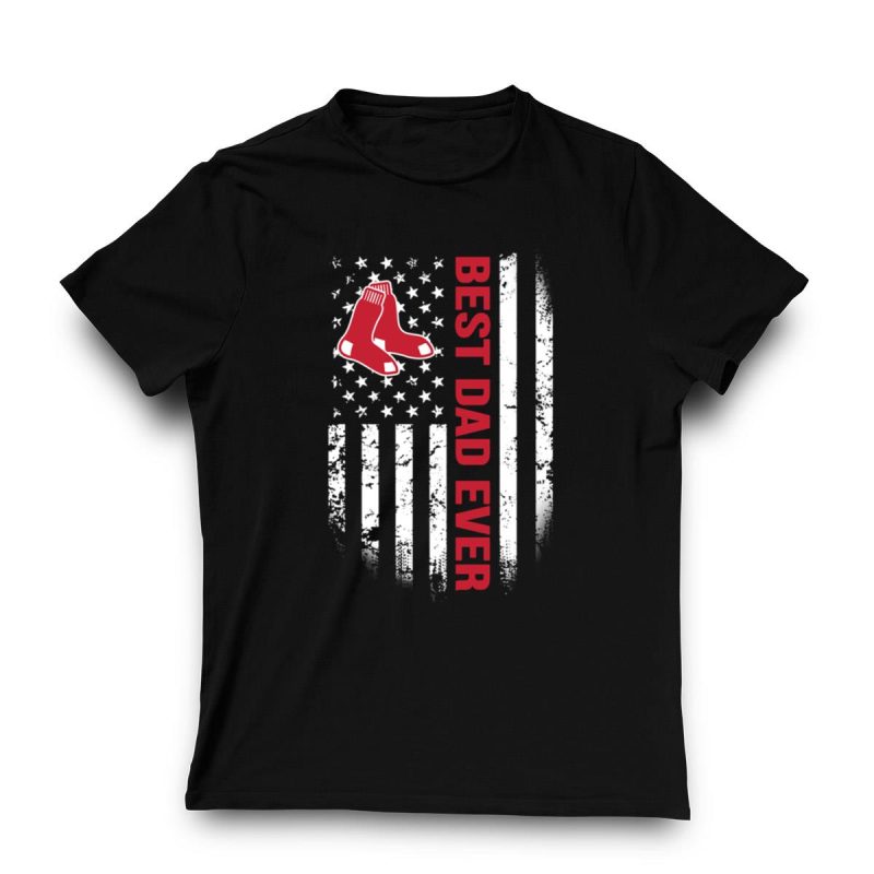 Boston Red Sox Dad T-Shirt with American Flag Design - Perfect Gift - Image 3