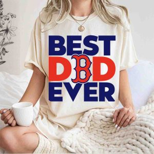 Best Dad Ever Boston Red Sox Fan T-Shirt For Proud Dads