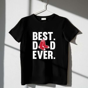 Best Dad Ever Boston Red Sox Logo T-Shirt for Father's Day Gift