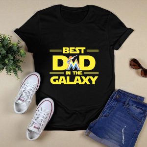 Miami Marlins Dad T-Shirt - Star Wars Inspired Galaxy Graphics