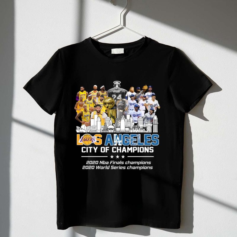 Los Angeles Champions 2020 T-Shirt for Lakers and Dodgers Fans