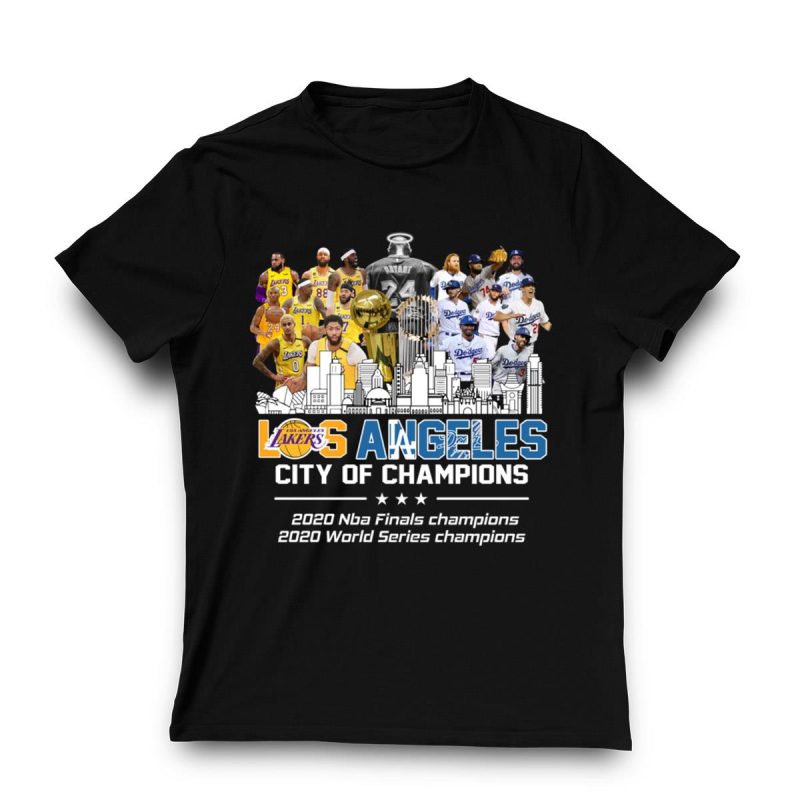 Los Angeles Champions 2020 T-Shirt for Lakers and Dodgers Fans - Image 3