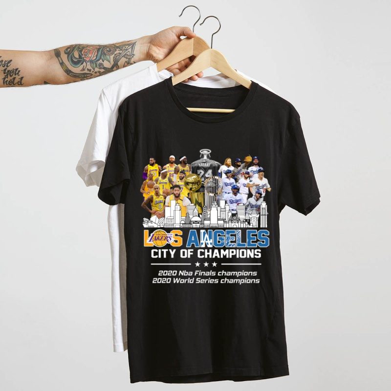 Los Angeles Champions 2020 T-Shirt for Lakers and Dodgers Fans - Image 4
