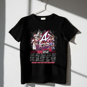 Atlanta Braves 150 Years Of Signatures T-Shirt - Commemorative 1871-2021 Design