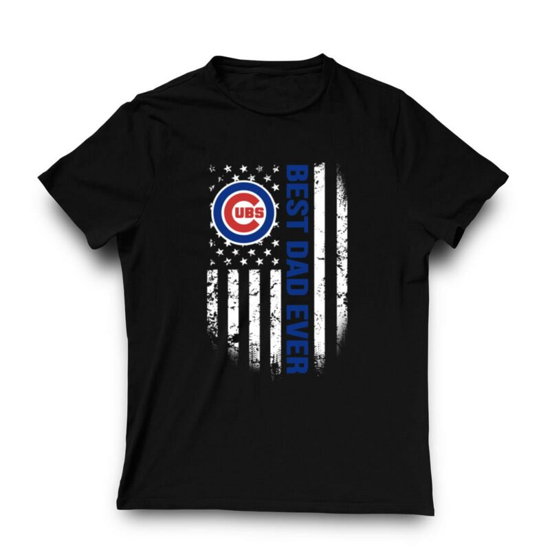 Best chicago cubs dad ever american flag shirt t shirt 3 3.jpg