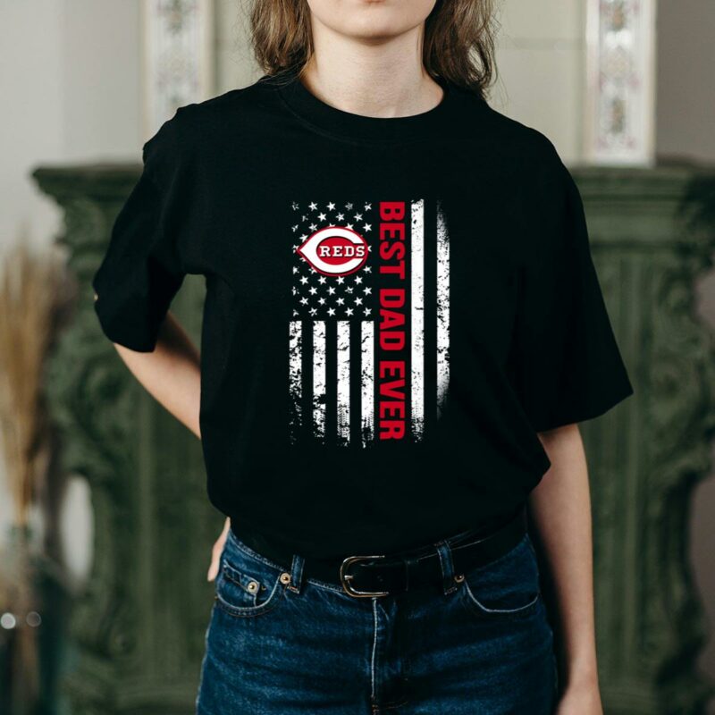 Best cincinnati reds dad ever american flag shirt t shirt 2 2.jpg