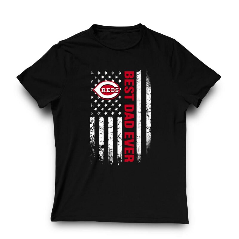 Best cincinnati reds dad ever american flag shirt t shirt 3 3.jpg