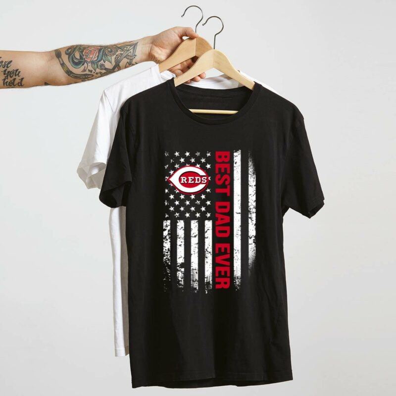 Best cincinnati reds dad ever american flag shirt t shirt 4 4.jpg