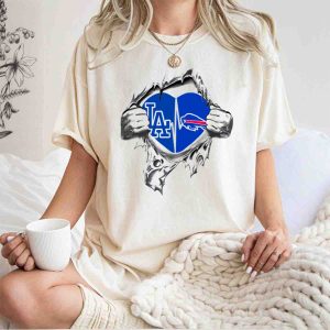 Bills Dodgers La Heartbeat T-Shirt - Trendy Graphic Tee For Fans