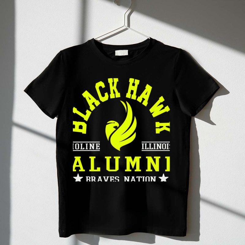 Black Hawk Alumni Moline Illinois T-Shirt - Braves Nation Apparel
