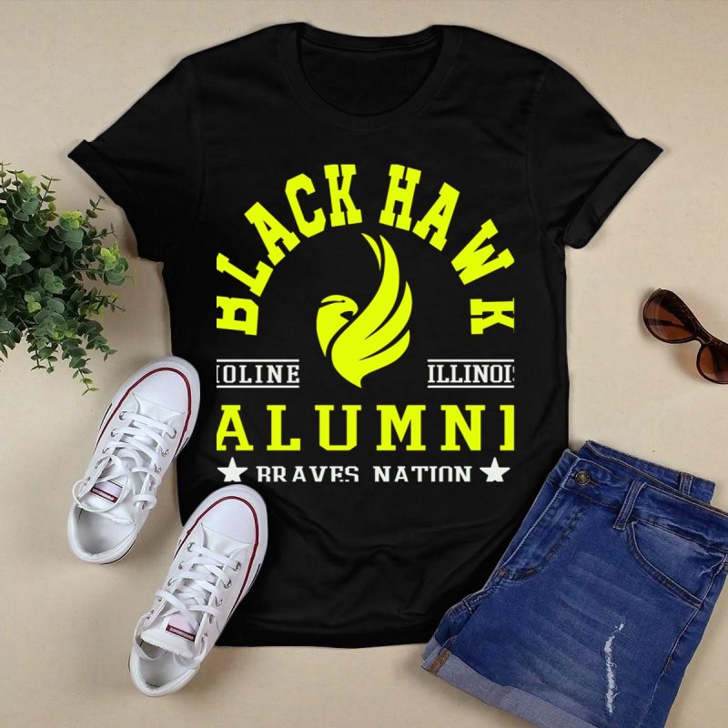 Black Hawk Alumni Moline Illinois T-Shirt - Braves Nation Apparel - Image 5