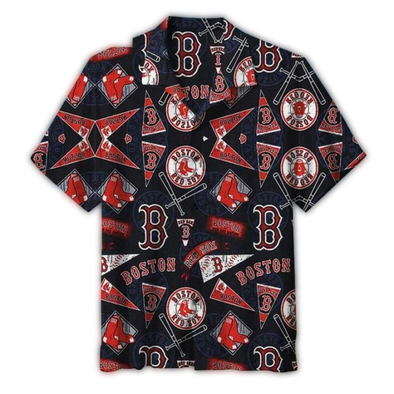 Vintage Boston Red Sox Patchwork Hawaiian Shirt for Casual Style