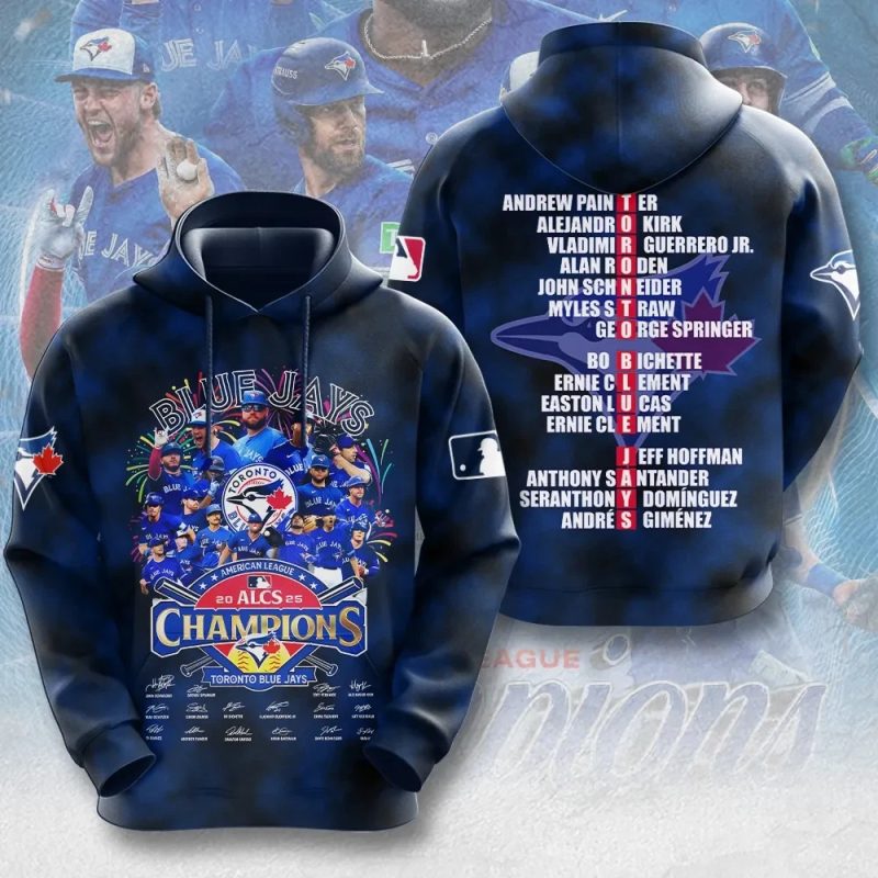 Blue Jays 2025 American League Champions AOP Hoodie