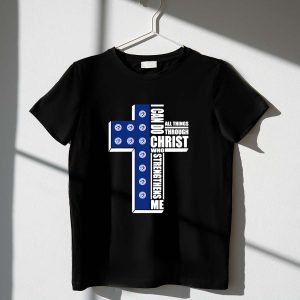 Blue Jays Cross T-Shirt: I Can Do All Things Through Christ