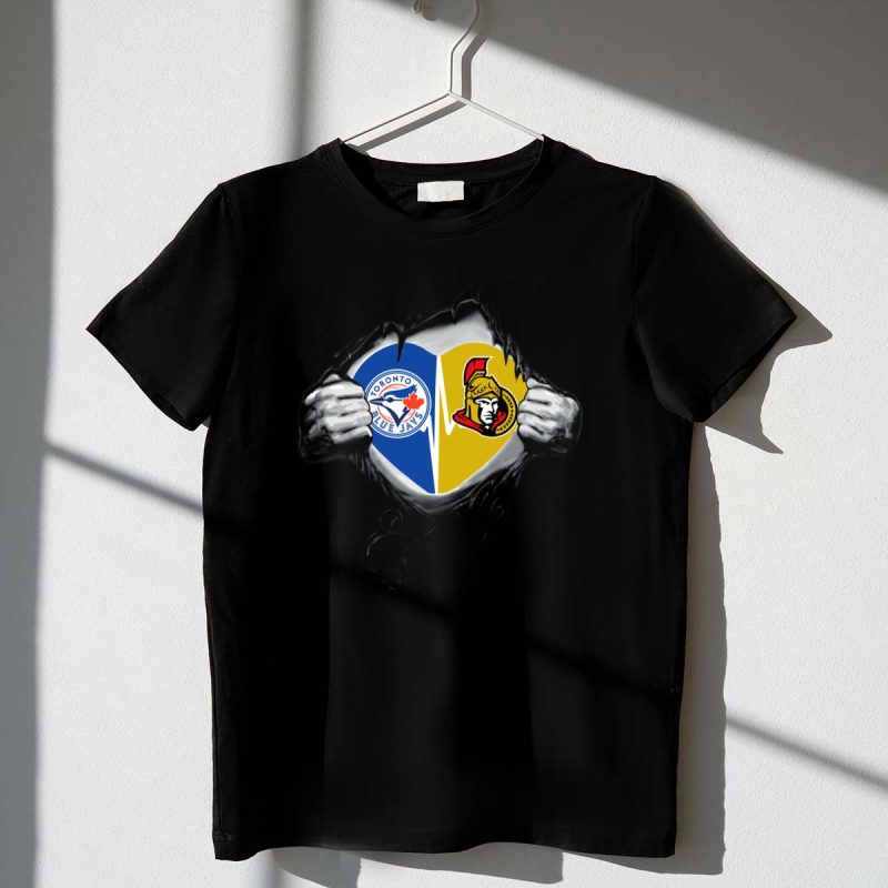 Blue Jays Senators Heart Torn T Shirt t shirt 1 1